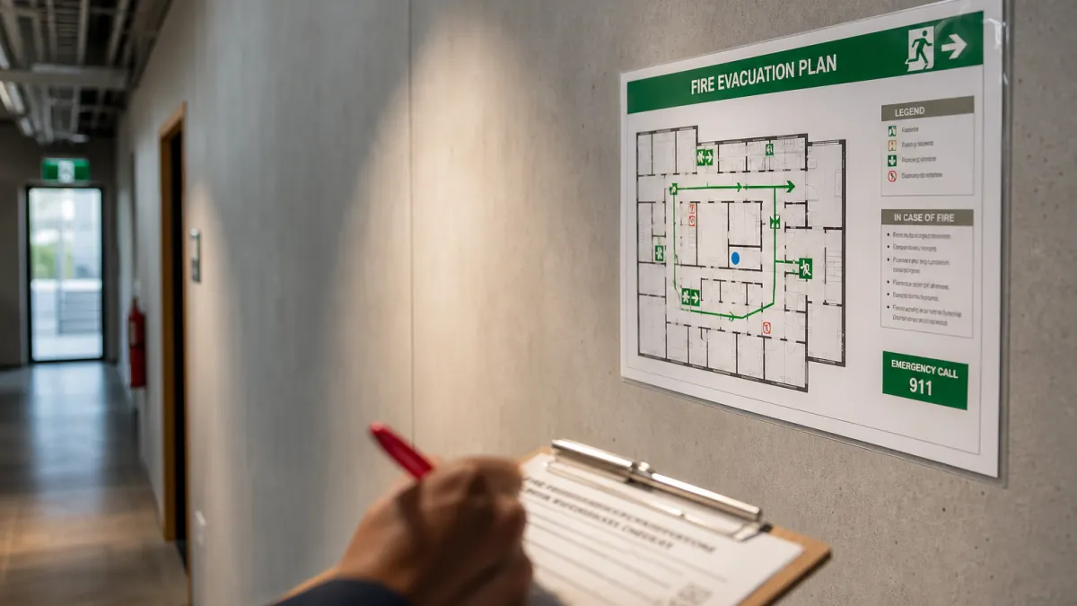 Plan d'évacuation incendie : règles et affichage en 2026